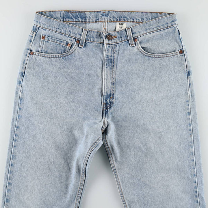 1990'S Levi's 505-4891 Regular Fit Straight Leg Tapered Denim Pants, Made in USA, Men's Size W36 (approx.), Vintage cotton Blue type light blue Vintage Second Hand