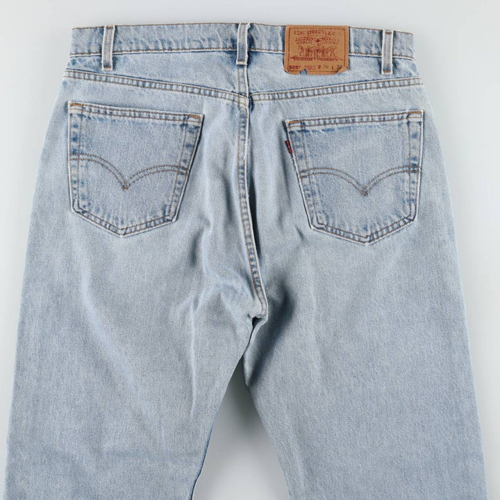 1990'S Levi's 505-4891 Regular Fit Straight Leg Tapered Denim Pants, Made in USA, Men's Size W36 (approx.), Vintage cotton Blue type light blue Vintage Second Hand