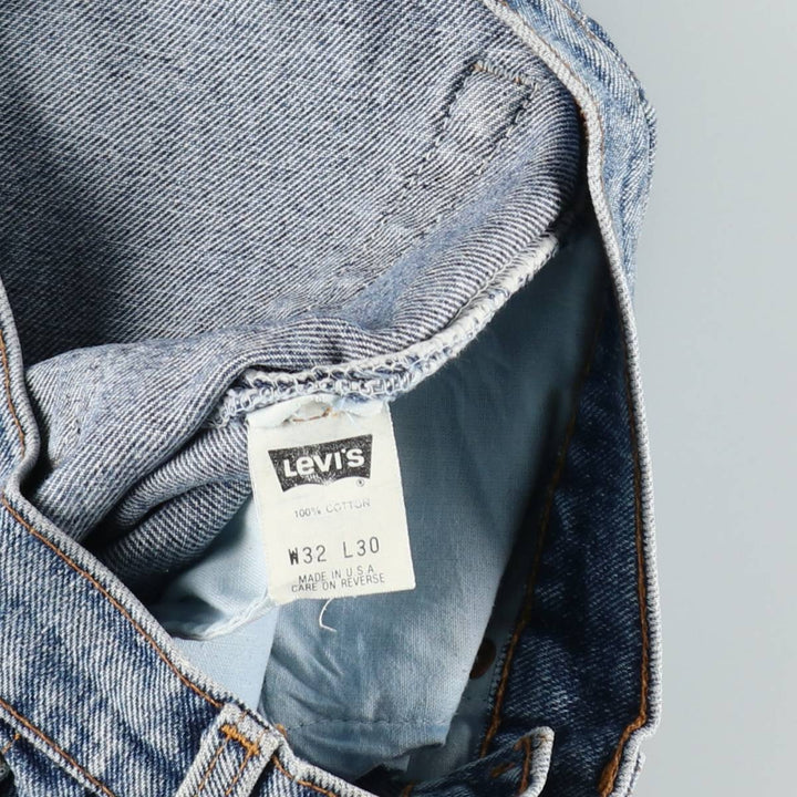 90'S Levi's 505-4891 Tapered Denim Pants, Made in USA, Men's, Size W32, Vintage cotton blue type Vintage Second Hand