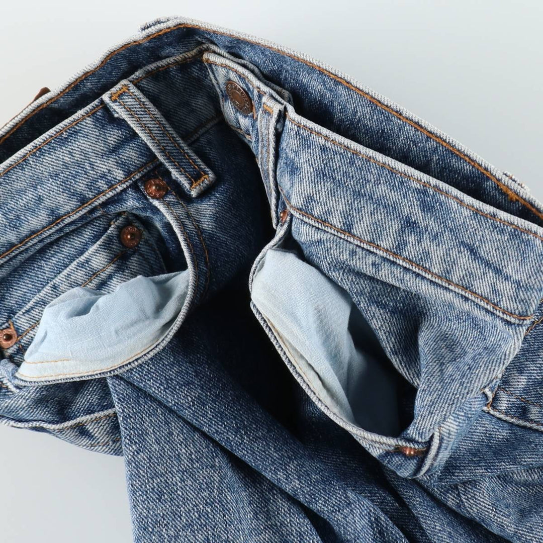 90'S Levi's 505-4891 Tapered Denim Pants, Made in USA, Men's, Size W32, Vintage cotton blue type Vintage Second Hand