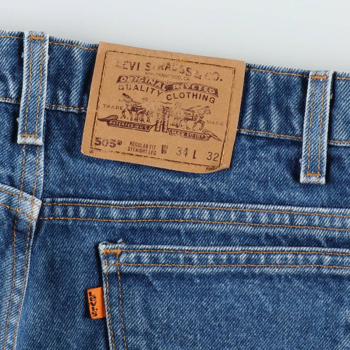 90'S Levi's 20505-0217 Orange Tab Tapered Denim Pants Made in USA Men's W34 Vintage cotton blue type Vintage Second Hand