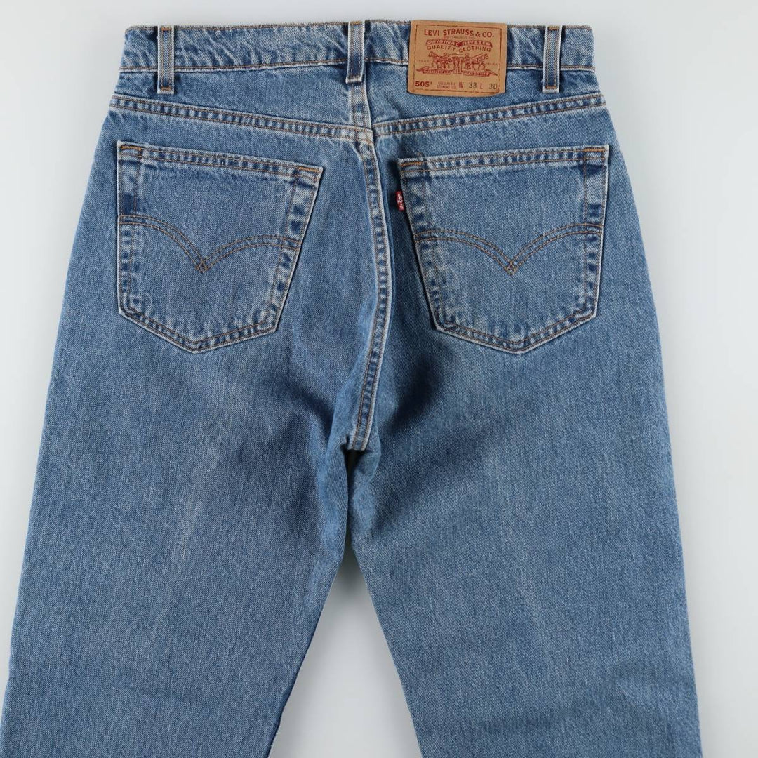 90'S Levi's 505 REGULAR FIT STRAIGHT LEG Tapered Denim Pants Made in USA Men's W32 Vintage cotton blue type Vintage Second Hand