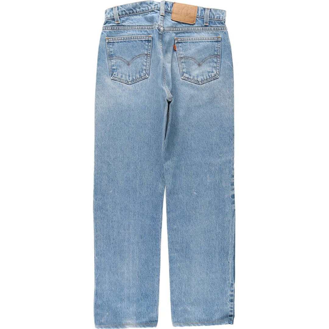 1990'S Levi's 20505-0217 Regular Fit Orange Tab Tapered Denim Pants, Made in USA, Men's W32 (approx.), Vintage cotton blue type Vintage Second Hand