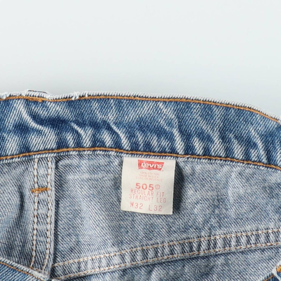 1990'S Levi's 20505-0217 Regular Fit Orange Tab Tapered Denim Pants, Made in USA, Men's W32 (approx.), Vintage cotton blue type Vintage Second Hand