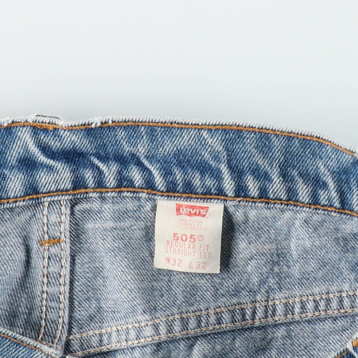 1990'S Levi's 20505-0217 Regular Fit Orange Tab Tapered Denim Pants, Made in USA, Men's W32 (approx.), Vintage cotton blue type Vintage Second Hand