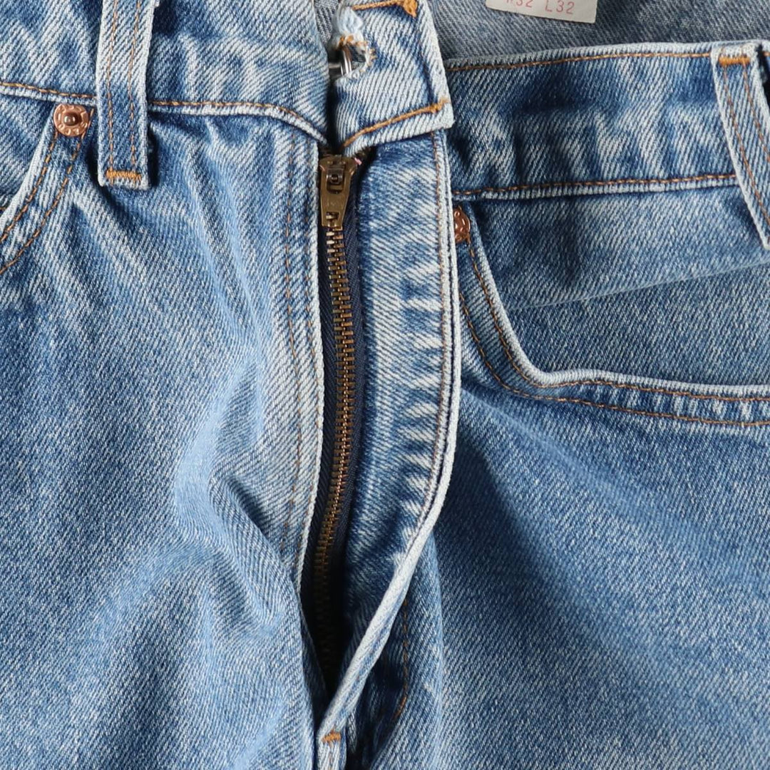 1990'S Levi's 20505-0217 Regular Fit Orange Tab Tapered Denim Pants, Made in USA, Men's W32 (approx.), Vintage cotton blue type Vintage Second Hand