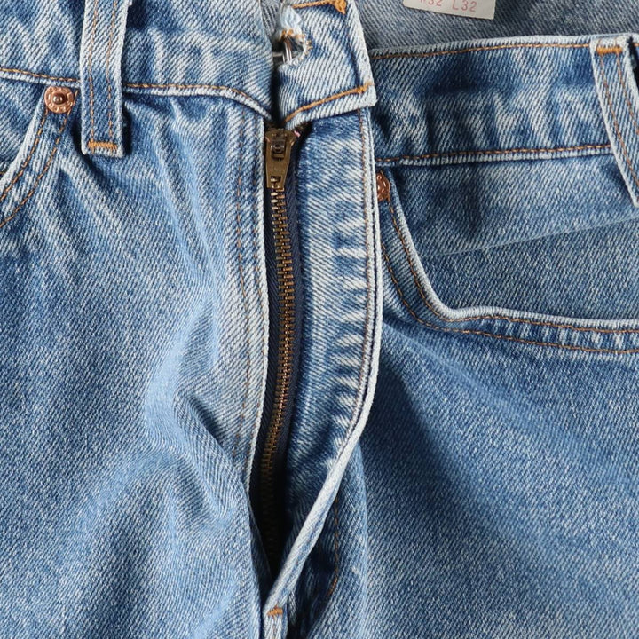 1990'S Levi's 20505-0217 Regular Fit Orange Tab Tapered Denim Pants, Made in USA, Men's W32 (approx.), Vintage cotton blue type Vintage Second Hand