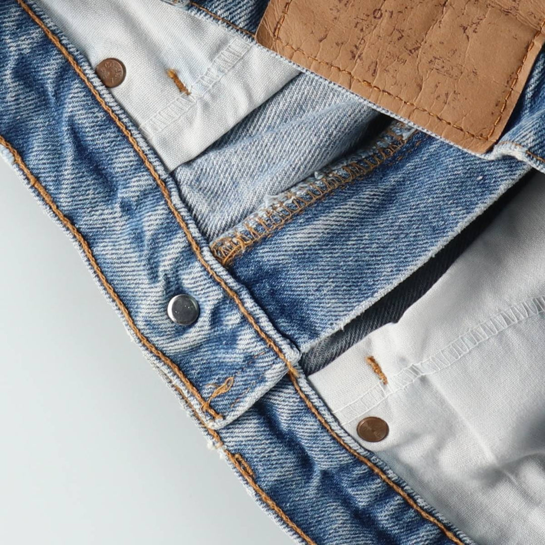 1990'S Levi's 20505-0217 Regular Fit Orange Tab Tapered Denim Pants, Made in USA, Men's W32 (approx.), Vintage cotton blue type Vintage Second Hand