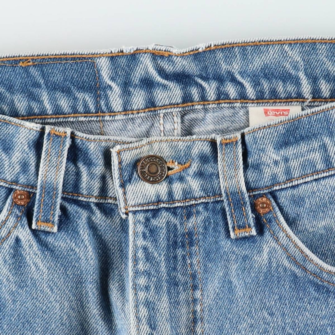 1990'S Levi's 20505-0217 Regular Fit Orange Tab Tapered Denim Pants, Made in USA, Men's W32 (approx.), Vintage cotton blue type Vintage Second Hand