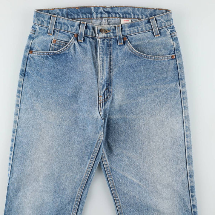 1990'S Levi's 20505-0217 Regular Fit Orange Tab Tapered Denim Pants, Made in USA, Men's W32 (approx.), Vintage cotton blue type Vintage Second Hand