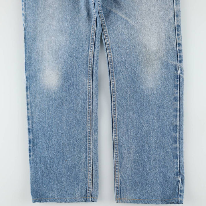 1990'S Levi's 20505-0217 Regular Fit Orange Tab Tapered Denim Pants, Made in USA, Men's W32 (approx.), Vintage cotton blue type Vintage Second Hand