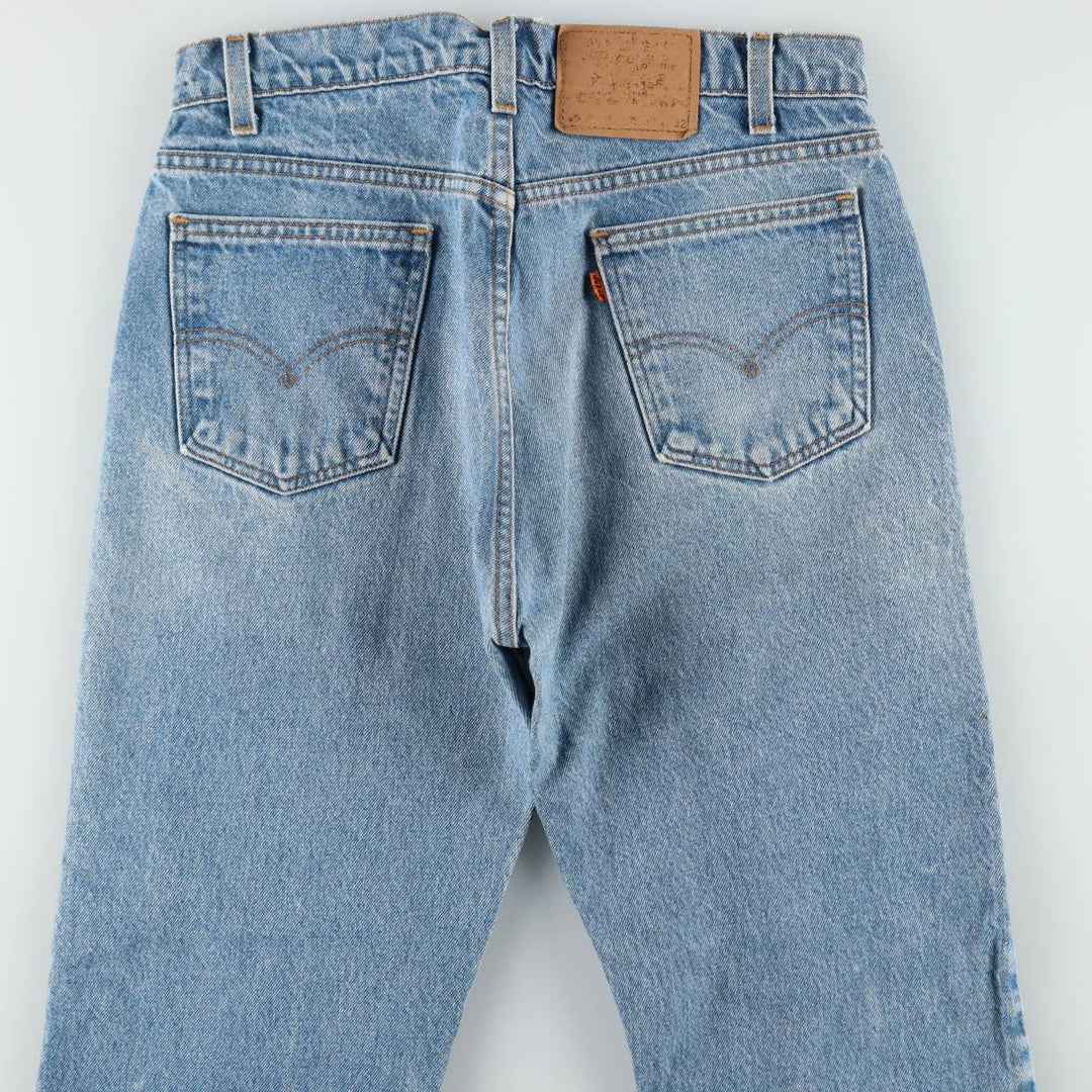 1990'S Levi's 20505-0217 Regular Fit Orange Tab Tapered Denim Pants, Made in USA, Men's W32 (approx.), Vintage cotton blue type Vintage Second Hand