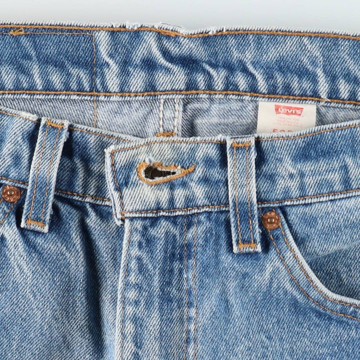 1990'S Levi's 20505-0217 Regular Fit Orange Tab Tapered Denim Pants, Made in USA, Men's W32 (approx.), Vintage cotton blue type Vintage Second Hand