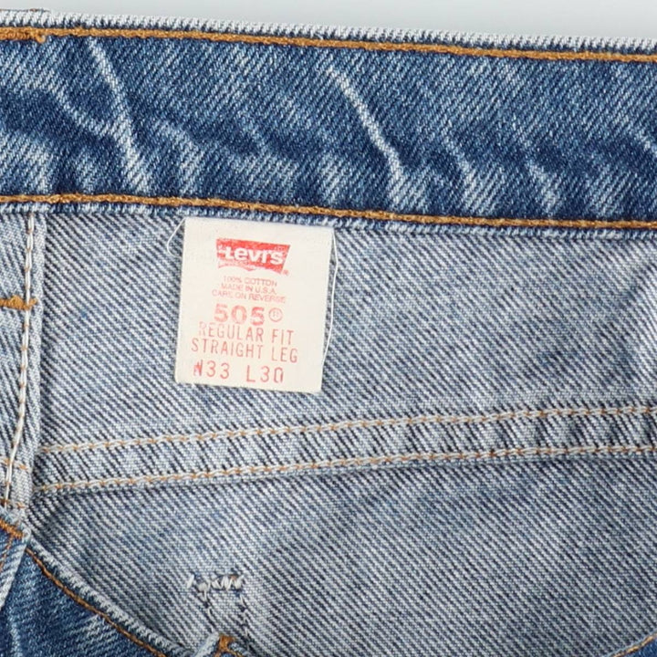 90'S Levi's 505 Orange Tab Tapered Denim Pants Made in USA Men's W33 Vintage cotton blue type Vintage Second Hand