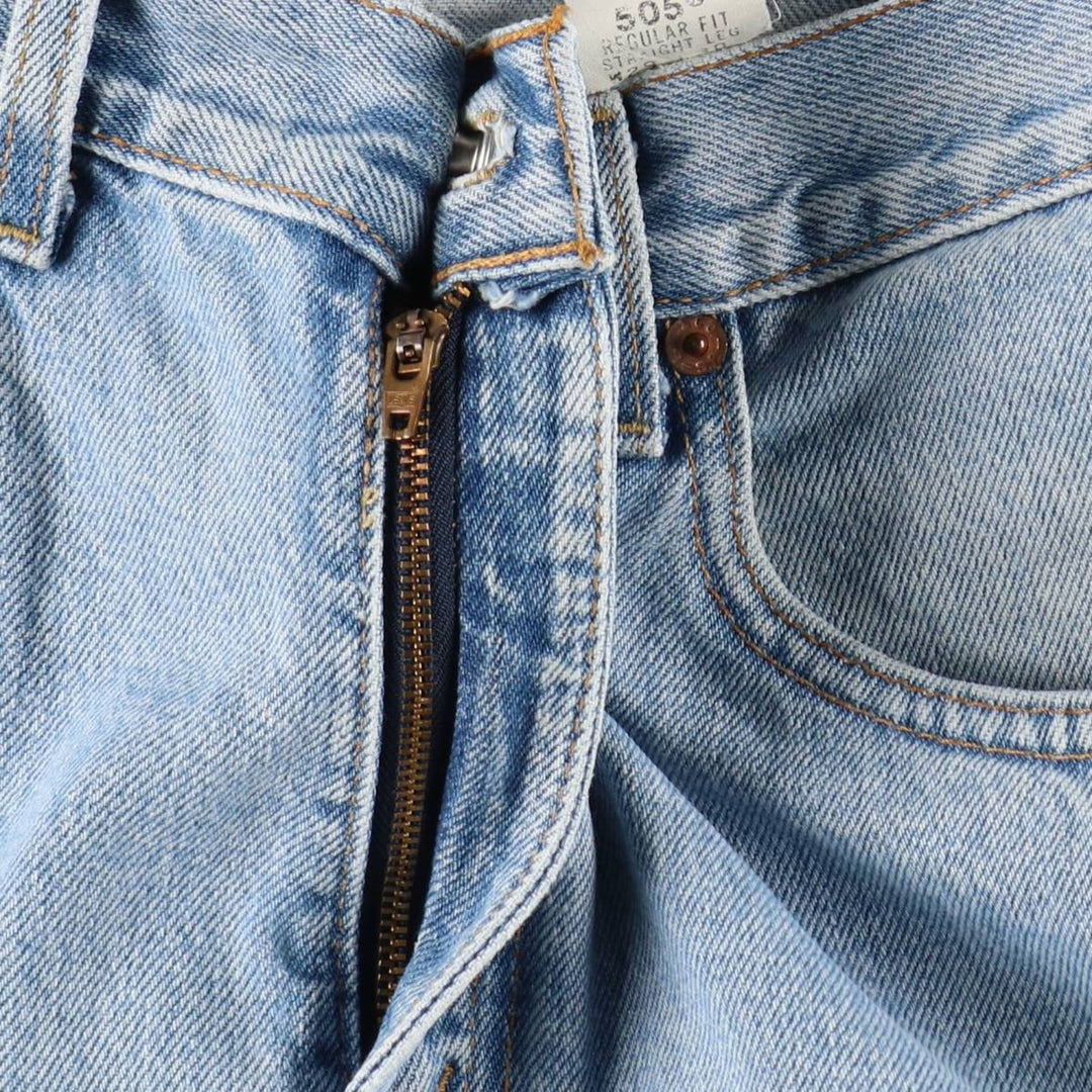 90'S Levi's 505 REGULAR FIT STRAIGHT LEG Tapered Denim Pants Made in USA Men's W30 Vintage cotton Blue type light blue Vintage Second Hand