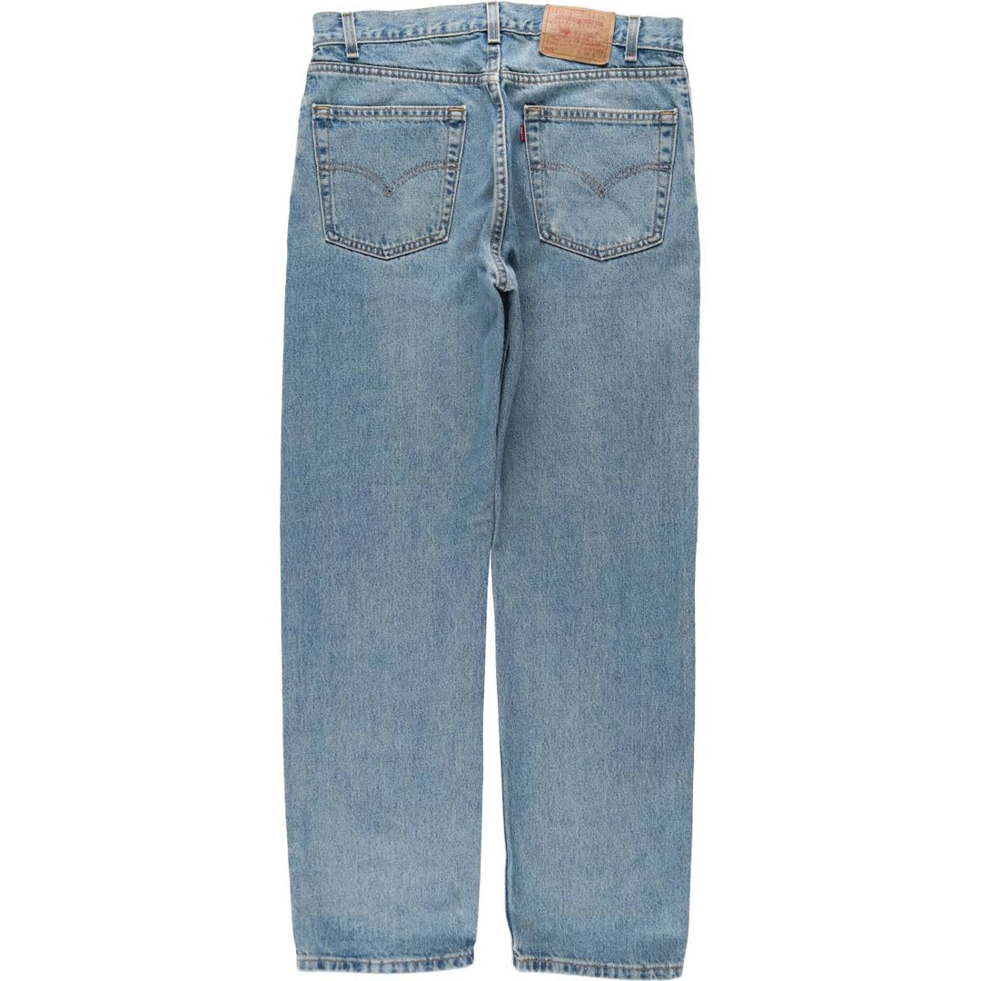 00'S Levi's 505 REGULAR FIT STRAIGHT LEG tapered denim pants made in USA, men's size w34 cotton blue type Vintage Second Hand