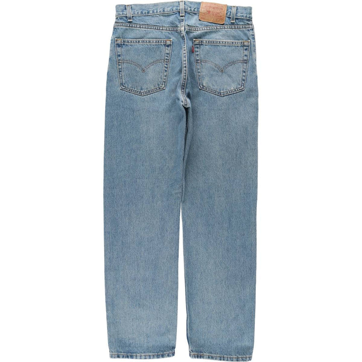 00'S Levi's 505 REGULAR FIT STRAIGHT LEG tapered denim pants made in USA, men's size w34 cotton blue type Vintage Second Hand