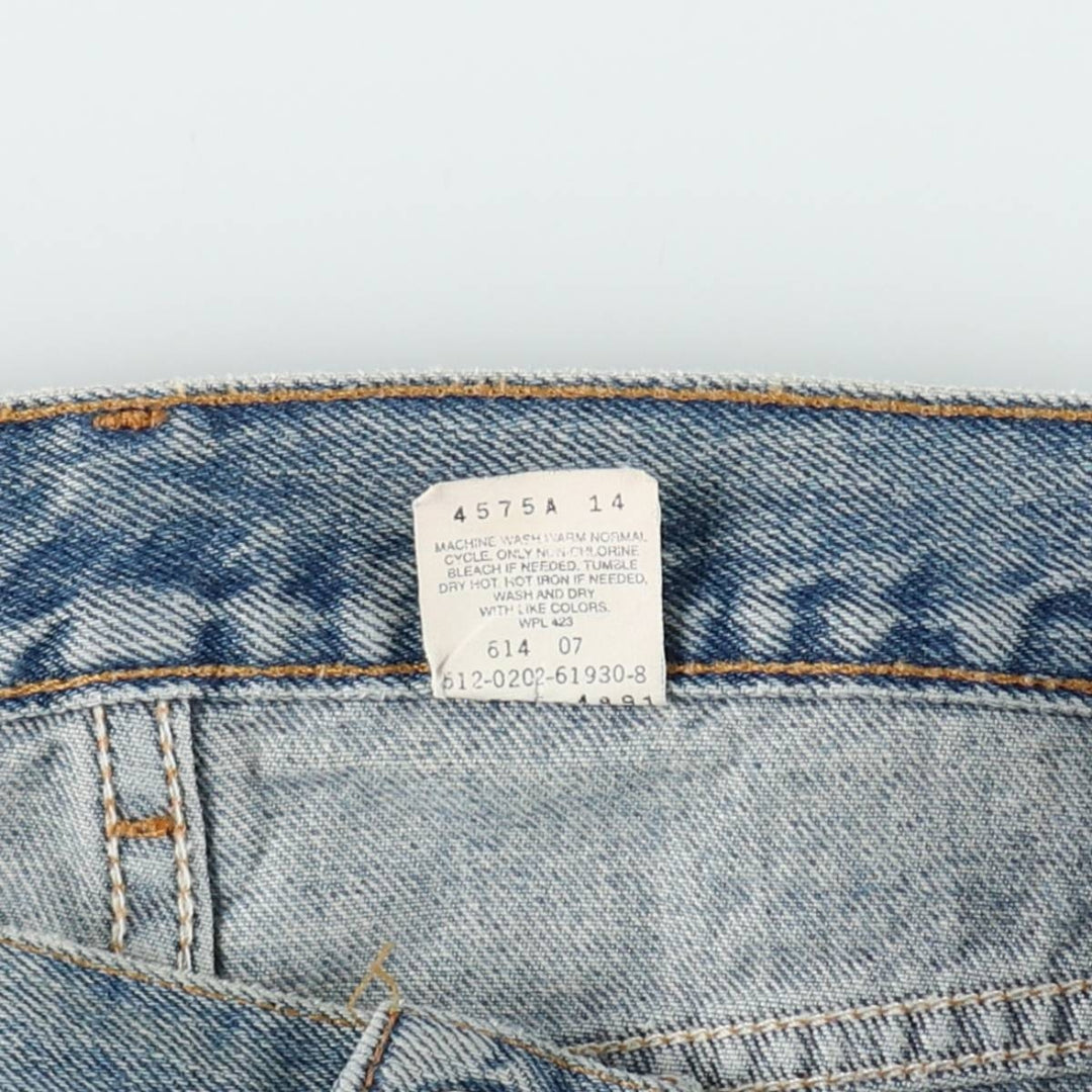 00'S Levi's 505 REGULAR FIT STRAIGHT LEG tapered denim pants made in USA, men's size w34 cotton blue type Vintage Second Hand