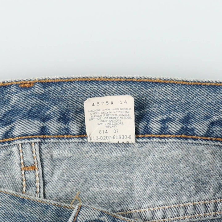 00'S Levi's 505 REGULAR FIT STRAIGHT LEG tapered denim pants made in USA, men's size w34 cotton blue type Vintage Second Hand