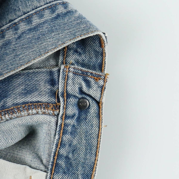 00'S Levi's 505 REGULAR FIT STRAIGHT LEG tapered denim pants made in USA, men's size w34 cotton blue type Vintage Second Hand