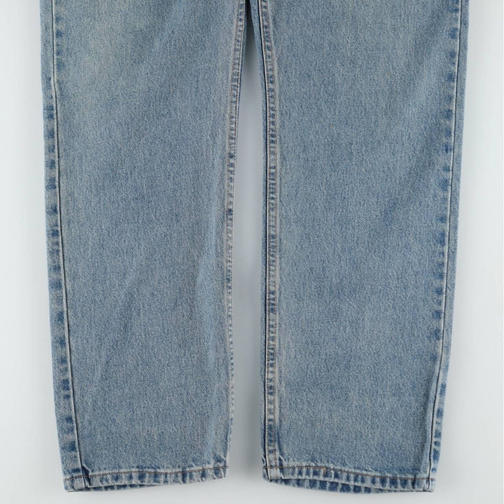 00'S Levi's 505 REGULAR FIT STRAIGHT LEG tapered denim pants made in USA, men's size w34 cotton blue type Vintage Second Hand