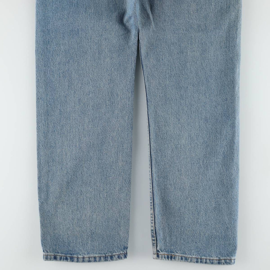 00'S Levi's 505 REGULAR FIT STRAIGHT LEG tapered denim pants made in USA, men's size w34 cotton blue type Vintage Second Hand