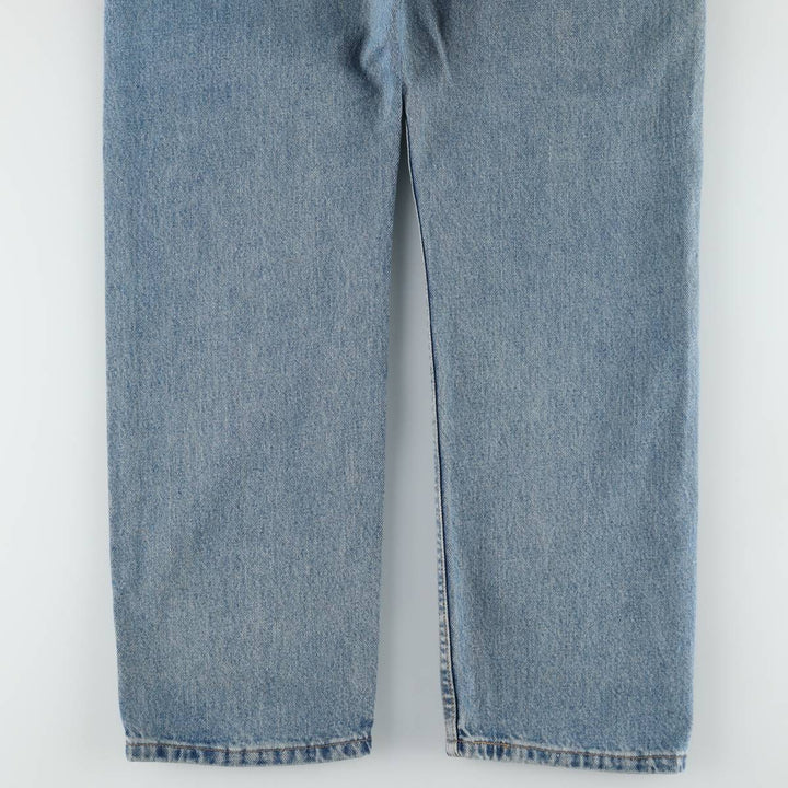 00'S Levi's 505 REGULAR FIT STRAIGHT LEG tapered denim pants made in USA, men's size w34 cotton blue type Vintage Second Hand