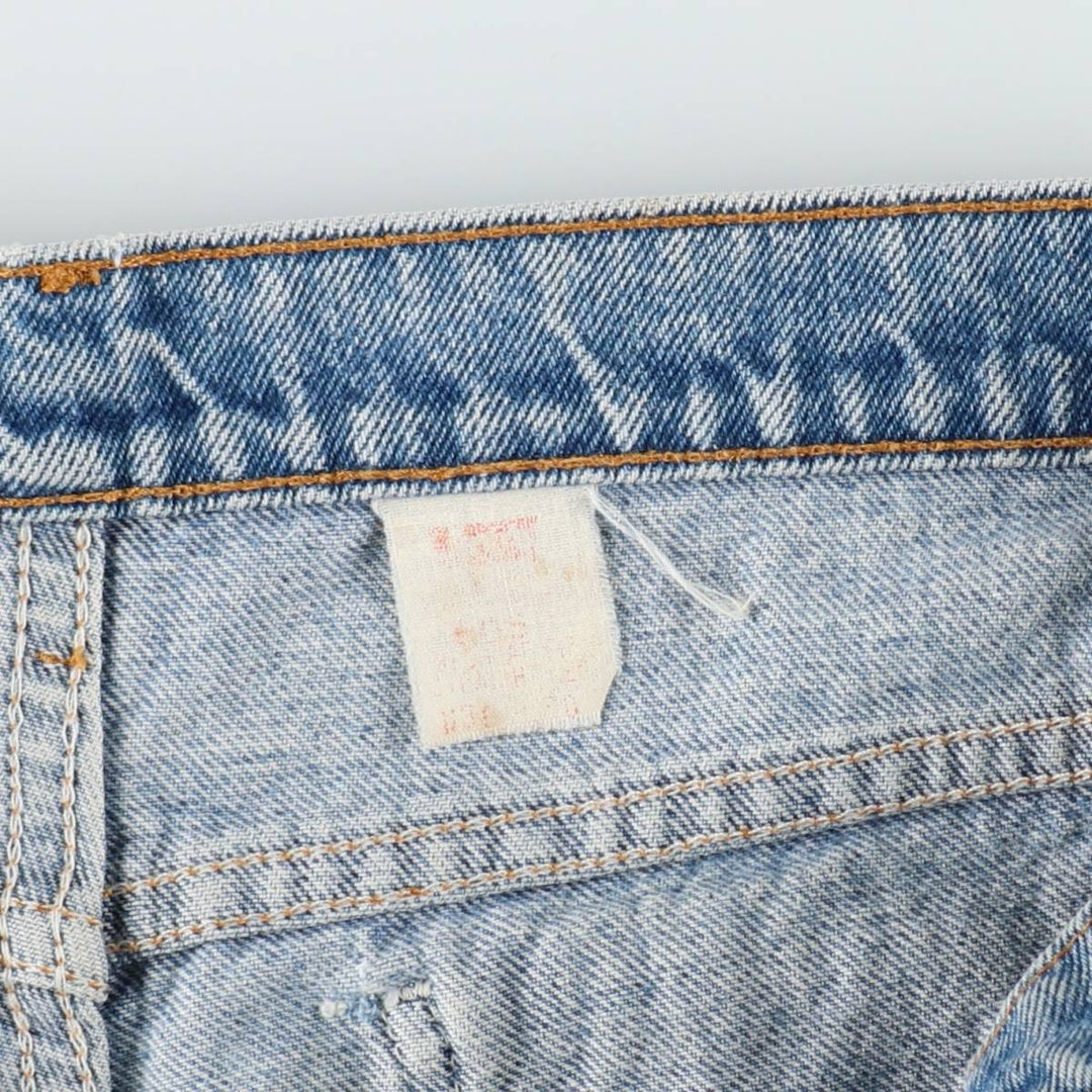 Levi's 505 Regular Fit Straight Leg Orange Tab Tapered Denim Pants, Men's W35 (approx.), Vintage unclear blue type Vintage Second Hand