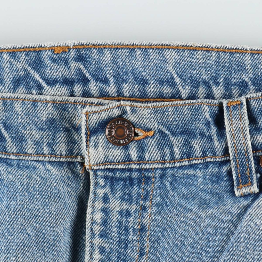 Levi's 505 Regular Fit Straight Leg Orange Tab Tapered Denim Pants, Men's W35 (approx.), Vintage unclear blue type Vintage Second Hand