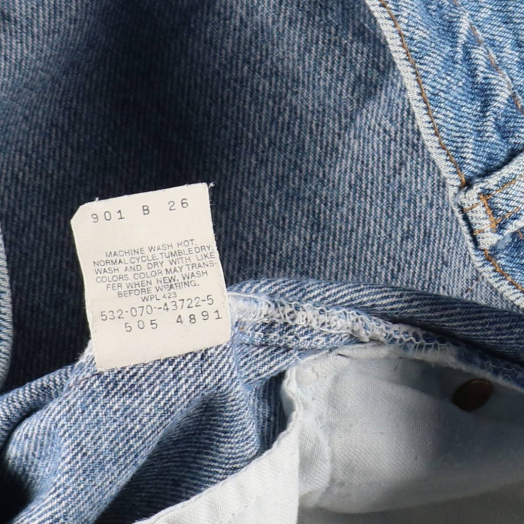 90'S Levi's 505 Tapered Denim Pants, Made in USA, Men's, Size W37, Vintage cotton blue type Vintage Second Hand