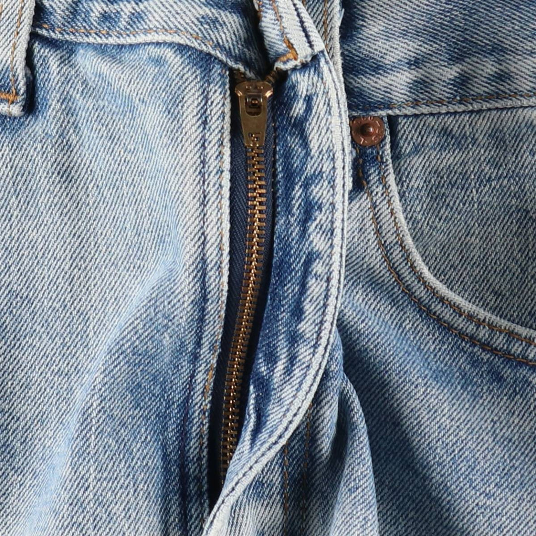 00'S Levi's 505 REGULAR FIT STRAIGHT LEG tapered denim pants made in USA, men's size w32 cotton blue type Vintage Second Hand