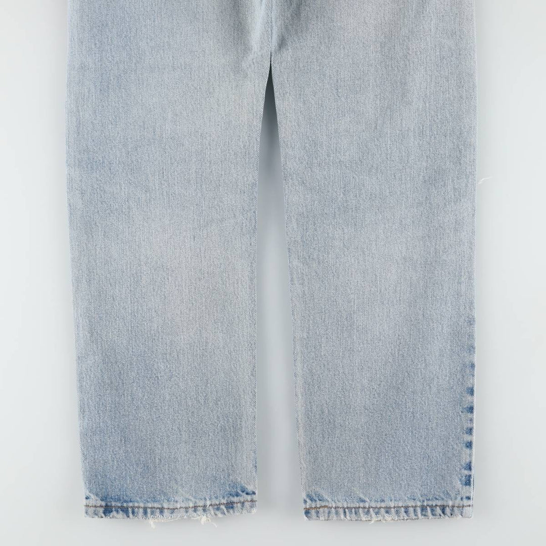 00'S Levi's 505 REGULAR FIT STRAIGHT LEG tapered denim pants made in USA, men's size w32 cotton blue type Vintage Second Hand
