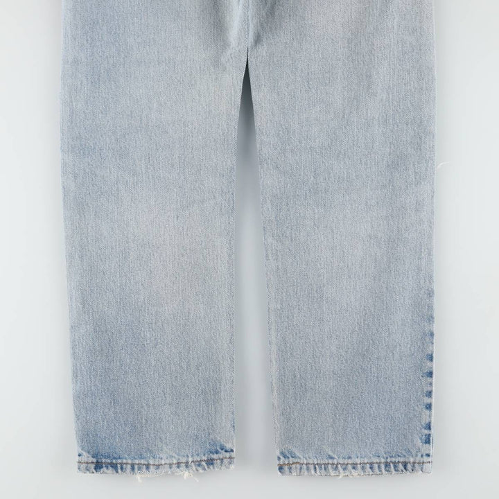 00'S Levi's 505 REGULAR FIT STRAIGHT LEG tapered denim pants made in USA, men's size w32 cotton blue type Vintage Second Hand