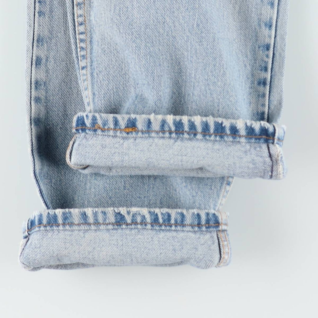00'S Levi's 505 REGULAR FIT STRAIGHT LEG tapered denim pants made in USA, men's size w32 cotton blue type Vintage Second Hand