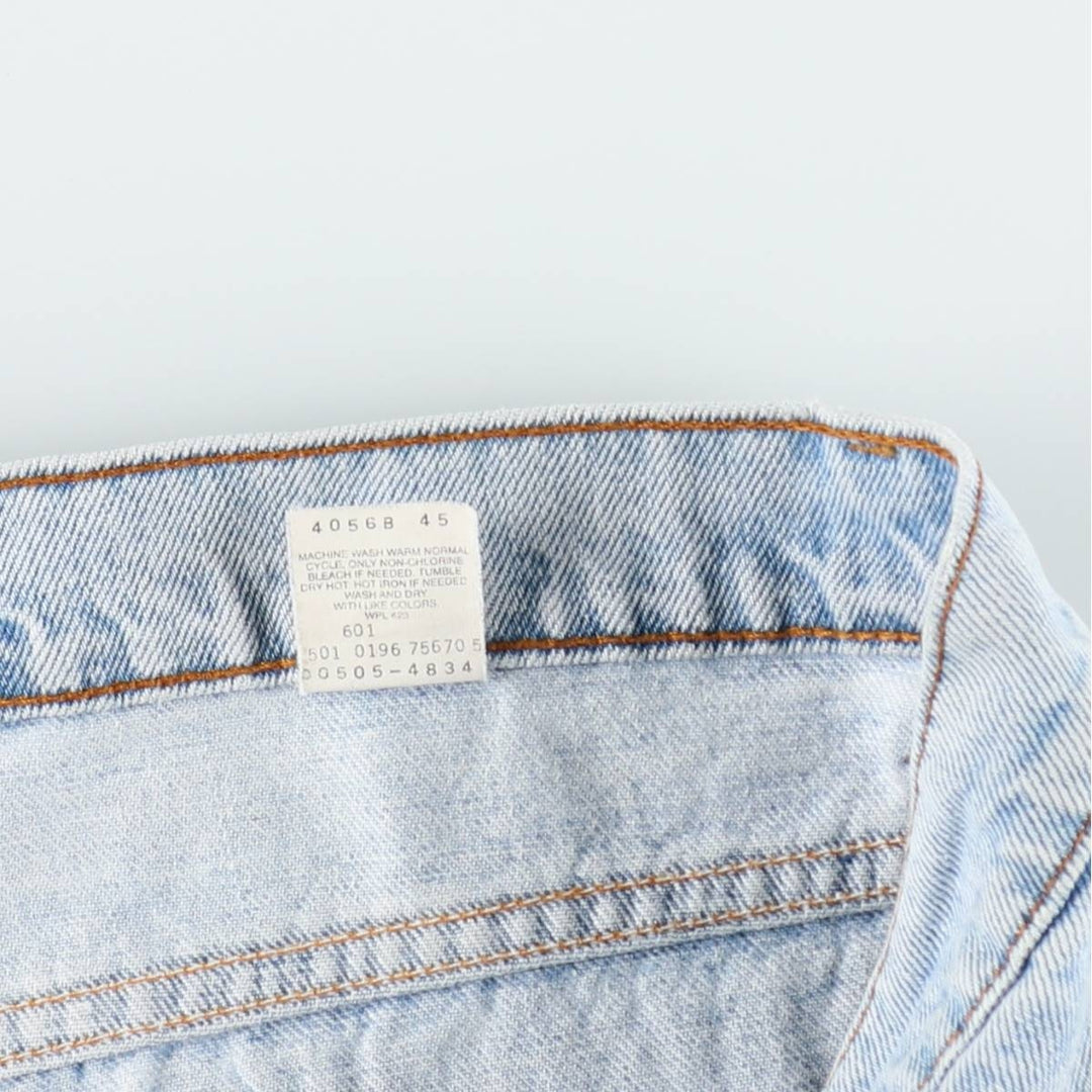 1990'S Levi's 505 Straight Leg Regular Fit Tapered Denim Pants, Made in USA, Men's Size W36 (approx.), Vintage cotton blue type Vintage Second Hand
