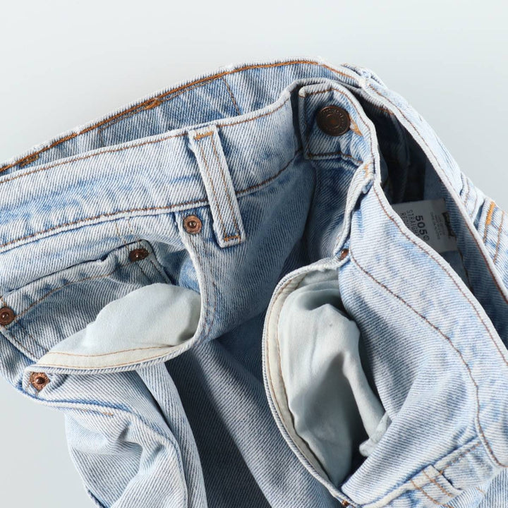 1990'S Levi's 505 Straight Leg Regular Fit Tapered Denim Pants, Made in USA, Men's Size W36 (approx.), Vintage cotton blue type Vintage Second Hand
