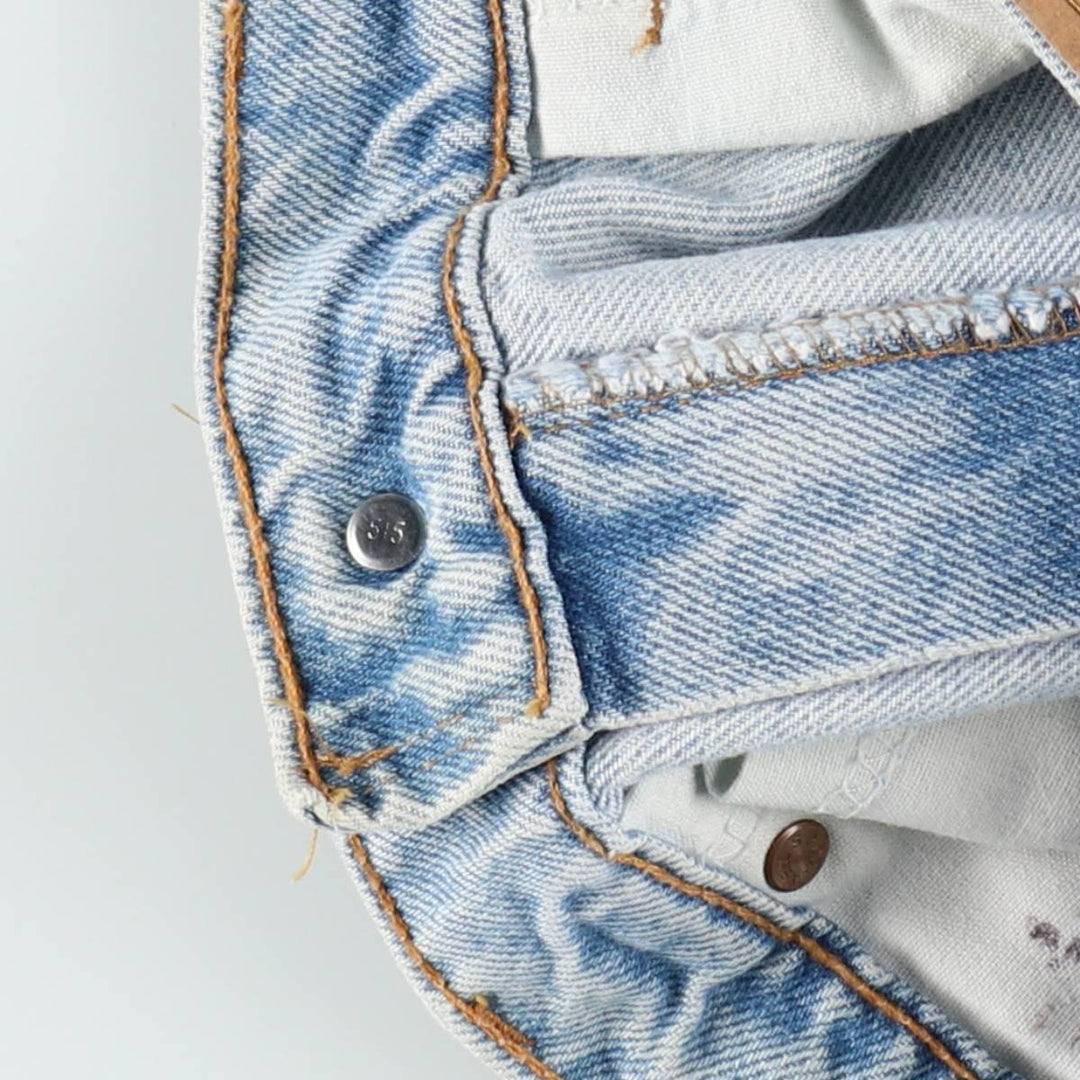 90'S Levi's 505 REGULAR FIT STRAIGHT LEG tapered denim pants made in USA men's w34 equivalent vintage cotton blue type Vintage Second Hand