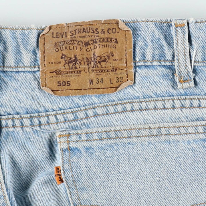 ~90'S Levi's 40505-0214 Orange Tab Tapered Denim Pants, Made in USA, Men's W34 (approx.), Vintage unclear blue type Vintage Second Hand