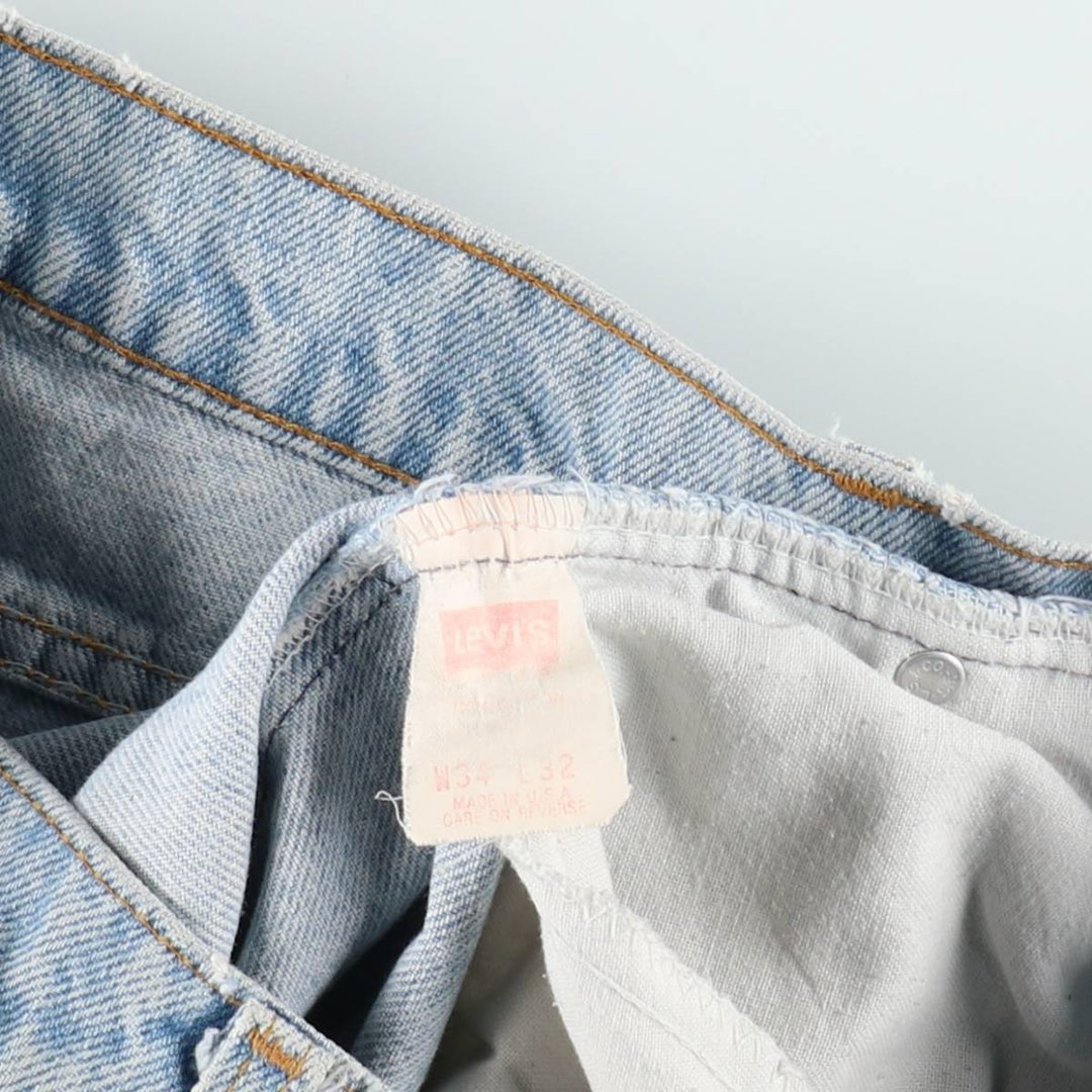 ~90'S Levi's 40505-0214 Orange Tab Tapered Denim Pants, Made in USA, Men's W34 (approx.), Vintage unclear blue type Vintage Second Hand