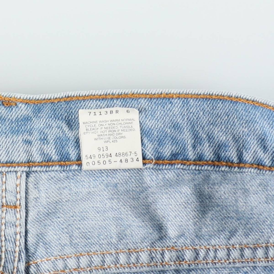 90'S Levi's 505 REGULAR FIT STRAIGHT LEG Tapered Denim Pants Made in USA Men's W33 Vintage cotton blue type Vintage Second Hand