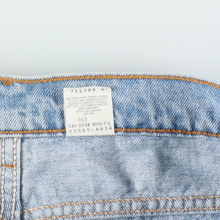 90'S Levi's 505 REGULAR FIT STRAIGHT LEG Tapered Denim Pants Made in USA Men's W33 Vintage cotton blue type Vintage Second Hand