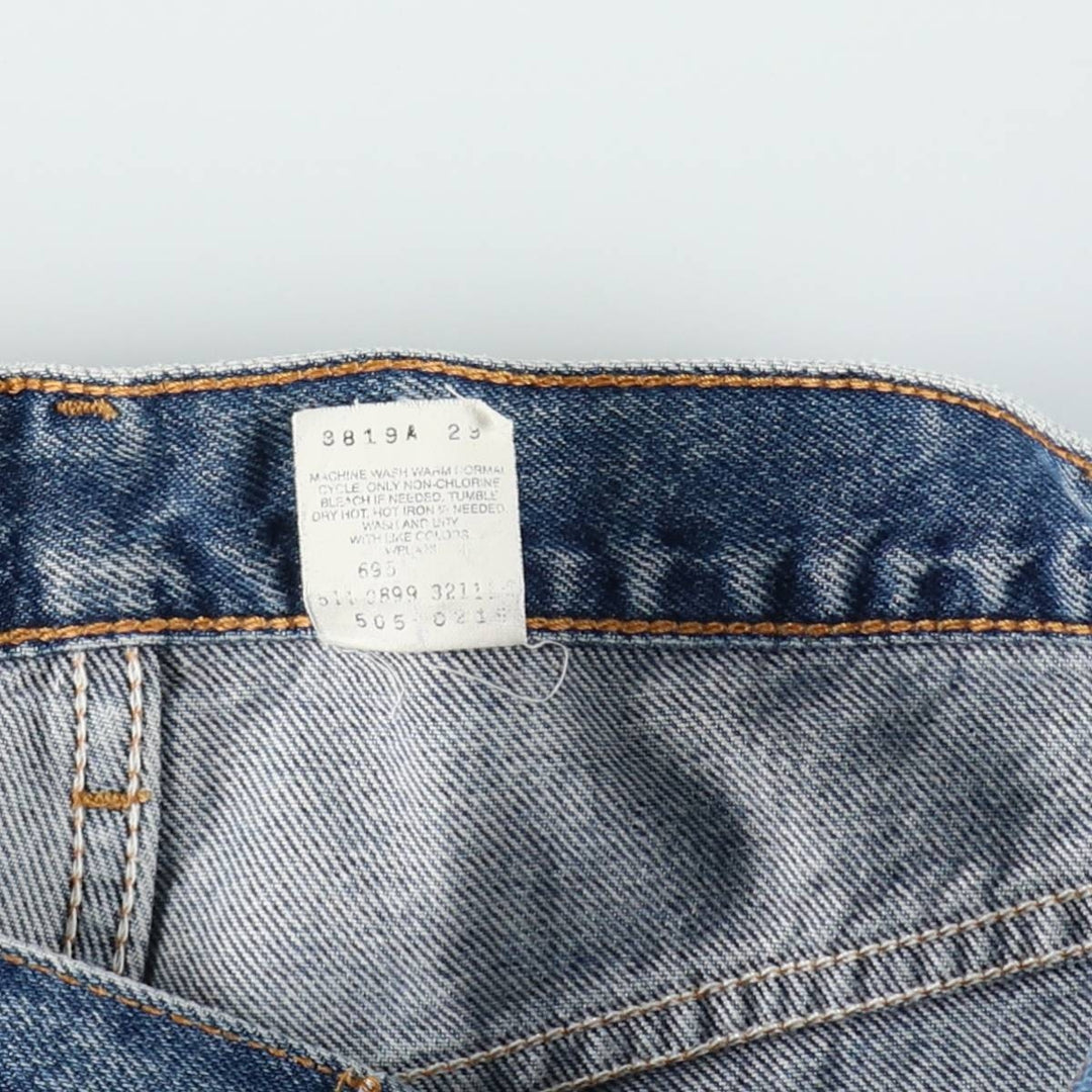 90'S Levi's 505 REGULAR FIT STRAIGHT LEG tapered denim pants made in USA men's w34 equivalent vintage cotton blue type Vintage Second Hand