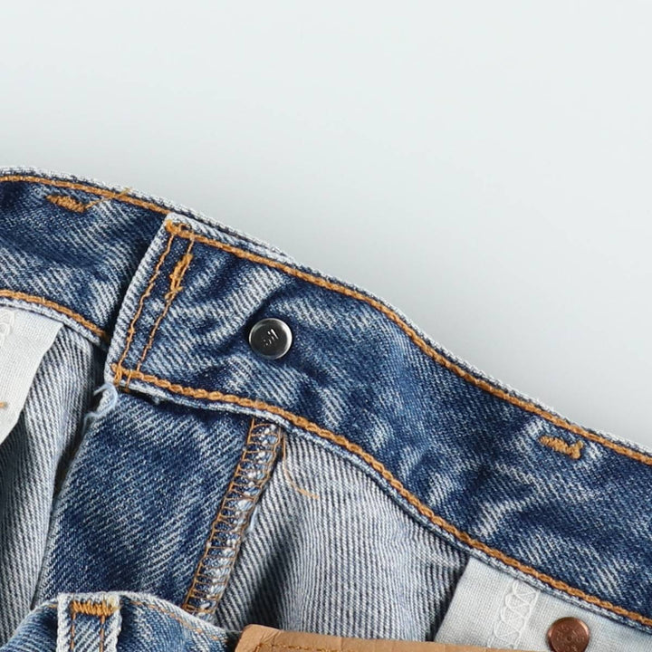 90'S Levi's 505 REGULAR FIT STRAIGHT LEG tapered denim pants made in USA men's w34 equivalent vintage cotton blue type Vintage Second Hand