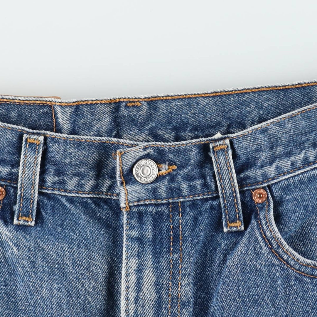 90'S Levi's 505 REGULAR FIT STRAIGHT LEG tapered denim pants made in USA men's w34 equivalent vintage cotton blue type Vintage Second Hand