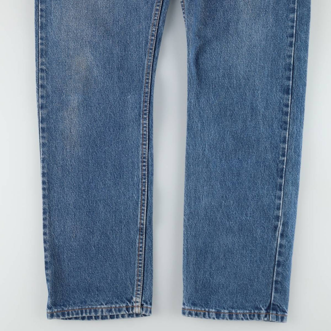 90'S Levi's 505 REGULAR FIT STRAIGHT LEG tapered denim pants made in USA men's w34 equivalent vintage cotton blue type Vintage Second Hand