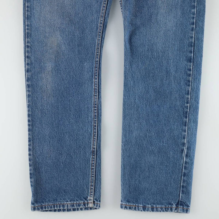 90'S Levi's 505 REGULAR FIT STRAIGHT LEG tapered denim pants made in USA men's w34 equivalent vintage cotton blue type Vintage Second Hand
