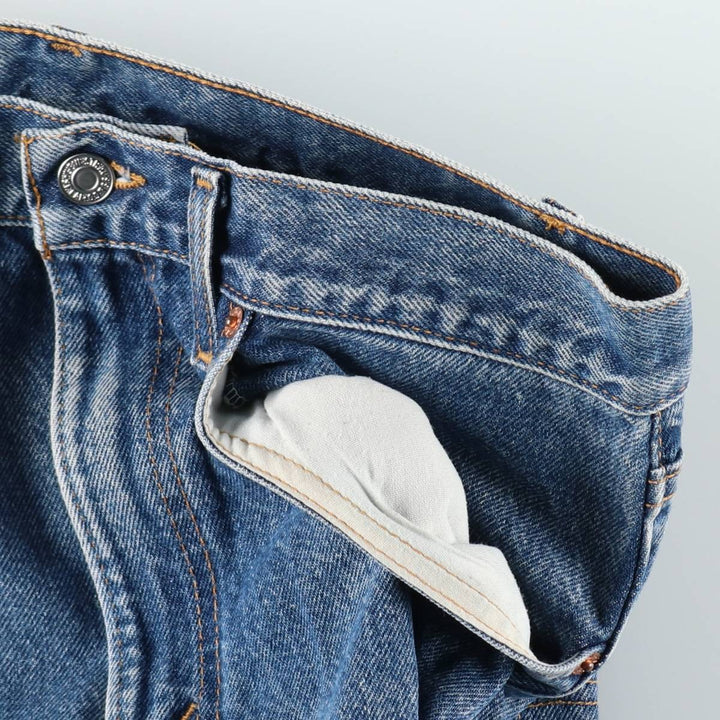90'S Levi's 505 REGULAR FIT STRAIGHT LEG tapered denim pants made in USA men's w34 equivalent vintage cotton blue type Vintage Second Hand