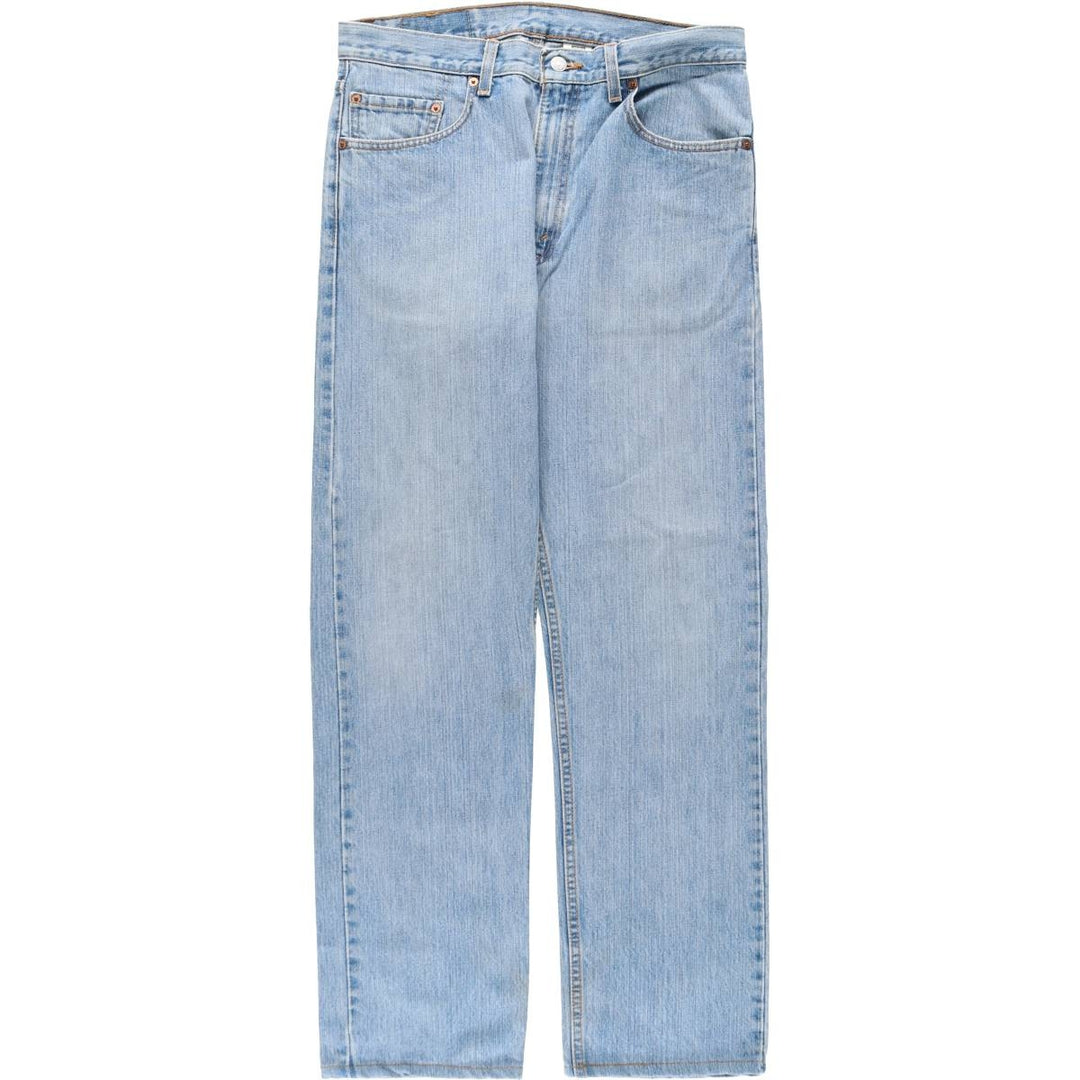 00'S Levi's 505 REGULAR FIT STRAIGHT LEG tapered denim pants made in USA, men's size w34 cotton blue type Vintage Second Hand