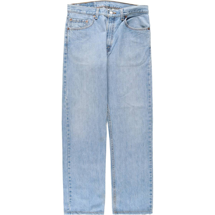 00'S Levi's 505 REGULAR FIT STRAIGHT LEG tapered denim pants made in USA, men's size w34 cotton blue type Vintage Second Hand