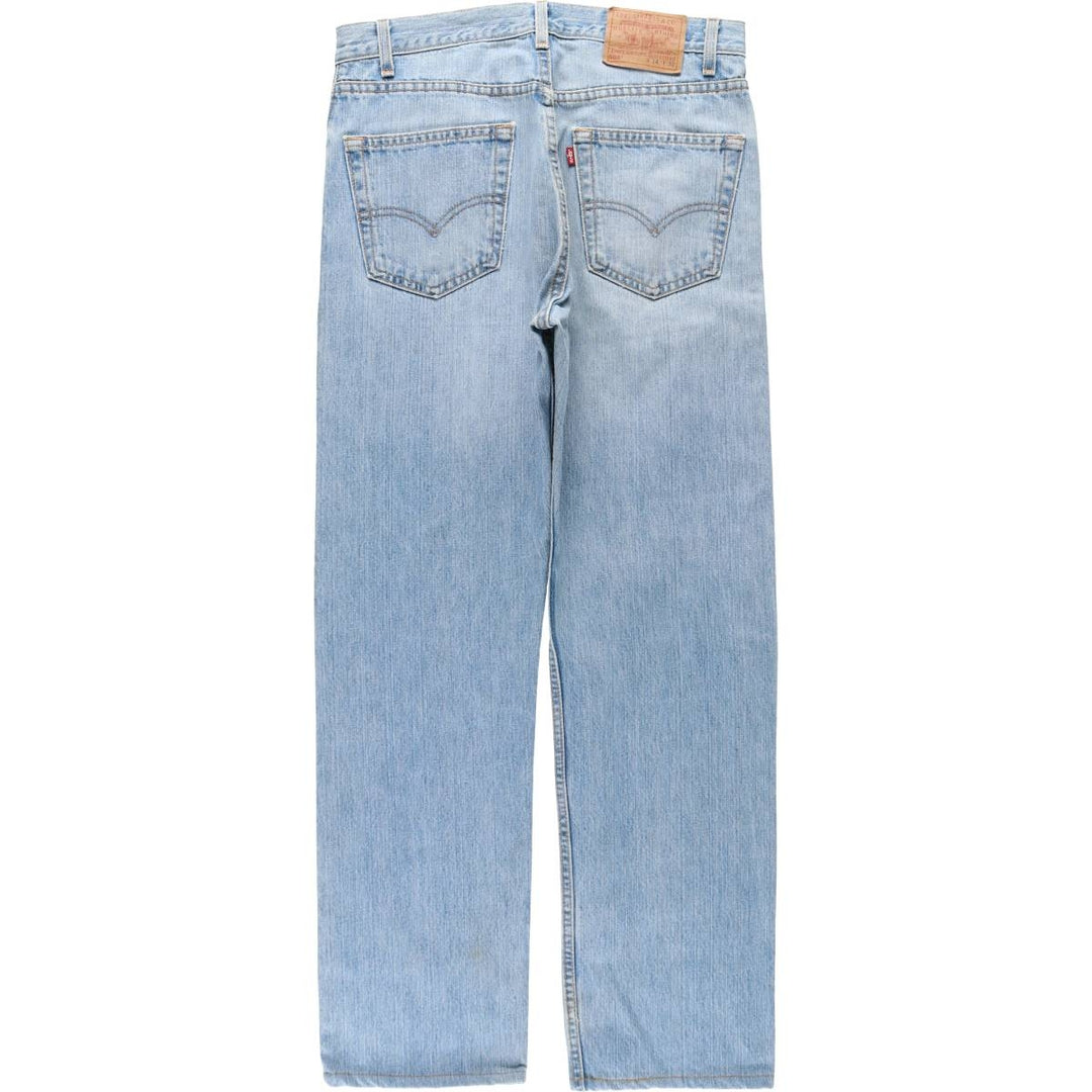 00'S Levi's 505 REGULAR FIT STRAIGHT LEG tapered denim pants made in USA, men's size w34 cotton blue type Vintage Second Hand